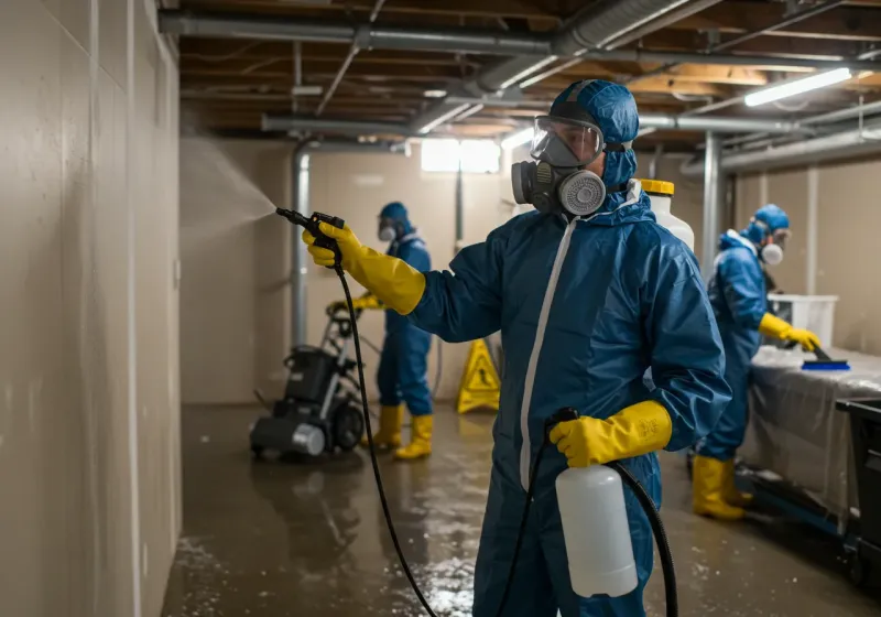 Basement Sanitization and Antimicrobial Treatment process in Lee County, FL